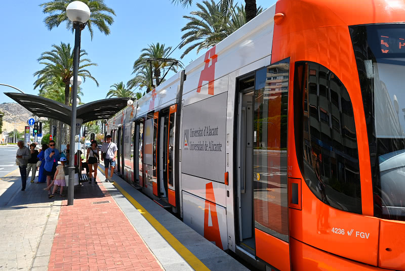 Tram between Alicante and Denia