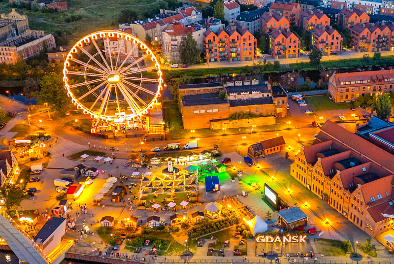 Olowianka Island and AmberSky Ferris Wheel